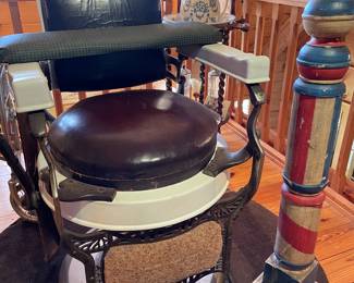 Antique barber's chair