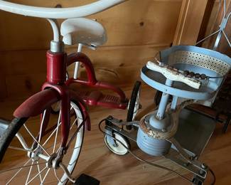 Vintage tricycle & stroller