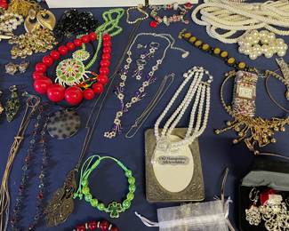 Just a few of the many pieces of costume jewelry 