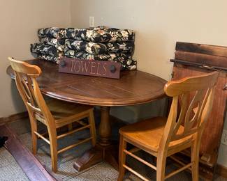 Dining Table, Solid Wood Chairs, Outdoor Cushions