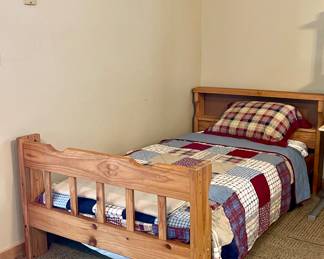 Rustic Wood Twin Bed