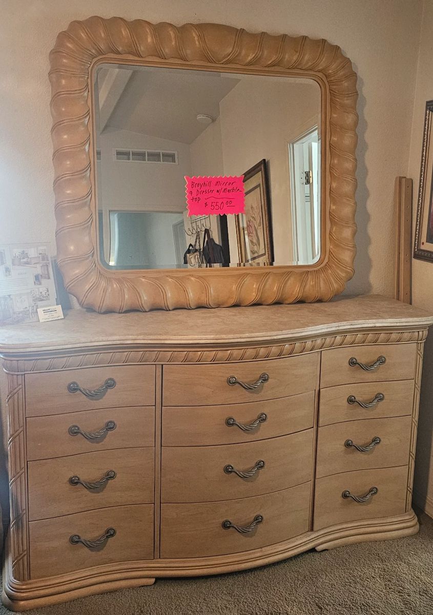 Broyhill marbletop Dresser with mirror...now $137.50