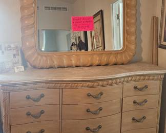 Broyhill marbletop Dresser with mirror...now $275.00 * after discount 