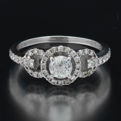 Crown of Light Diamond 0.56 Carat Center Ring 