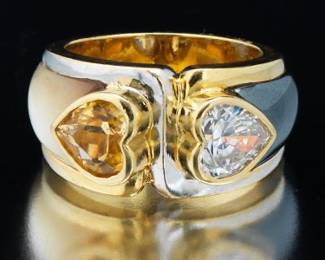 Ladies Mother of Pearl and Gemstone Ring 