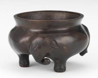 Chinese Bronze Elephant Censer