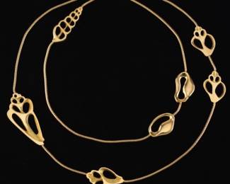 Angela Cummings for Tiffany Co. 18K Gold Sea Shells Necklace 