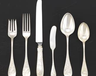 Tiffany Co. Flatware Service for Four, Audubon Pattern 