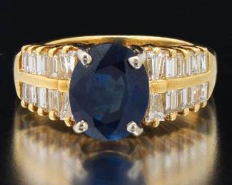 Sapphire and Diamond Ring 