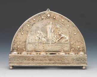 Antique Judaica Sterling Silver Spices Display, ca. 19th Century 