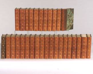 The Works of Charles Dickens, with Autographed Document, 30 vol.