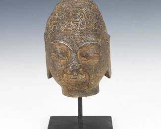 Early Carved Stone Buddha Head