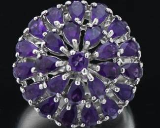 Ladies Amethyst Princess Ring 