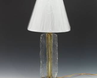 Italian Slag Glass Midcentury Modern Lamp