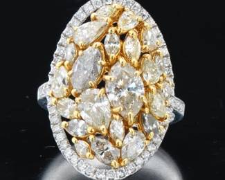 Ladies Gold and Diamond Fashion Ring 
