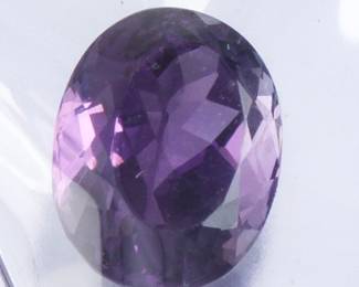 Unmounted 7.11 Carat Oval Cut Amethyst Gem, Certificate 