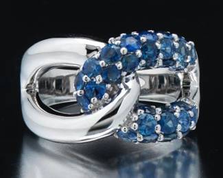 Ladies Gold and Sapphire Ring 