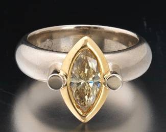 Ladies TwoTone Gold and Diamond Ring 