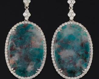 Brazilian Paraiba Tourmaline and Diamond Pendnant, GIA Report 