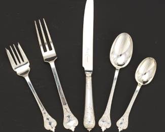 Asprey Garrad Sheffield Fern Scroll Place Setting