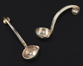 A Pair of Sterling Silver Miniature Ladles 