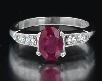 Ladies Ruby and Diamond Ring 