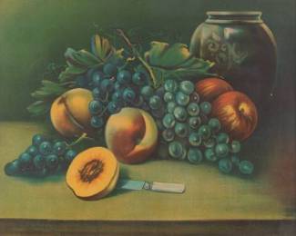 Two Chromolithographs of Popular Fruit