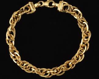 Ladies Gold Link Bracelet 