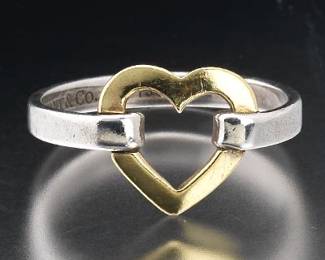 Vintage Tiffany Co Gold and Sterling Silver Ring 