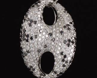 Ladies Gold and Diamond Pendant on Chain 