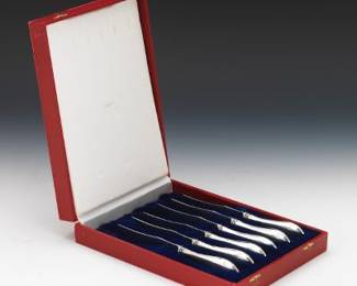 Cartier Sterling Silver Knife Set 