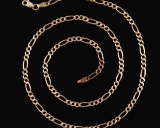 Gold Figaro Gold Necklace 