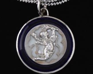 Tagliamonte Glass and Gold Pendant and Necklace 