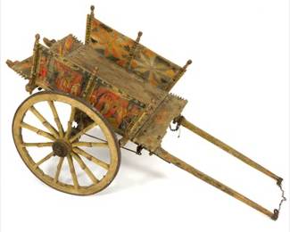 Antique Sicilian Carretto or Wedding Cart, 19th Century 