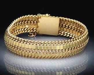 Vintage 18k Yellow Gold Bracelet 