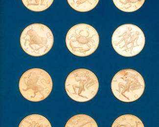 Franklin Mint Treasury of Zodiac Medals