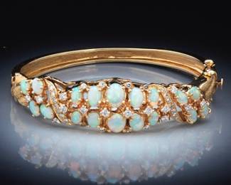 Ladies Opal and Diamond Bracelet 