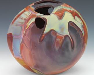 Frederick Warren Satin Glass Vase