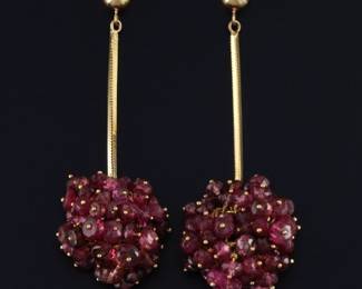 Earrings with Gem Beads 
