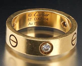 Cartier Gold and Diamond Love Ring 