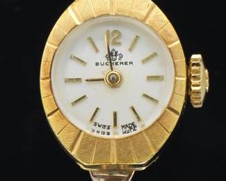 Bucherer Gold Plated Ring Watch 