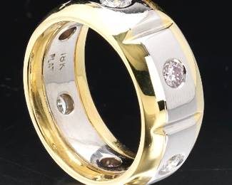 Gentlemens Gold, Platinum and Diamond Band 