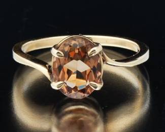 Ladies Gold and Tourmaline Ring 