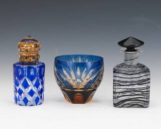 Three Art Glass Vessels