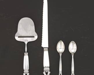 Georg Jensen Sterling Acanthus Pattern Serving Pieces 