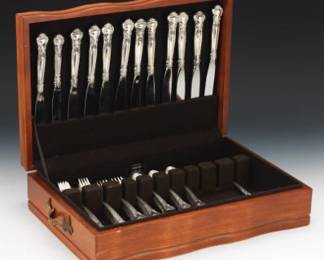 Gorham Sterling Silver Flatware Service for Twelve, Chantilly Pattern