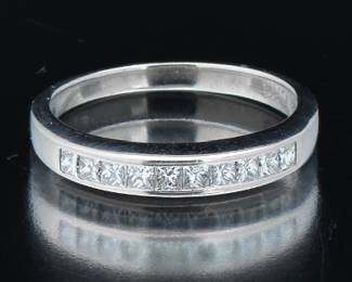 Ladies Platinum and Diamond Band 
