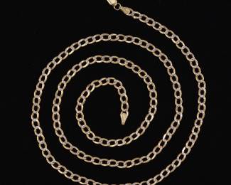 Figaro 14k Gold Necklace 