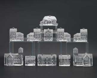 Eleven Waterford Crystal Buildings