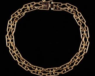 Vintage Italian Gold Fancy Links Bracelet 